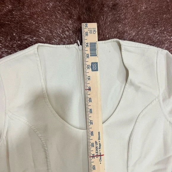 Michael Kors Collection Ivory Wool Bell-Sleeve Sheath Dress 10 Italy - Picture 11 of 11